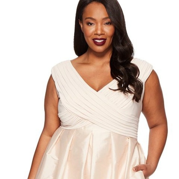 Adrianna Papell Blush Cocktail Dress - Picture 1 of 5